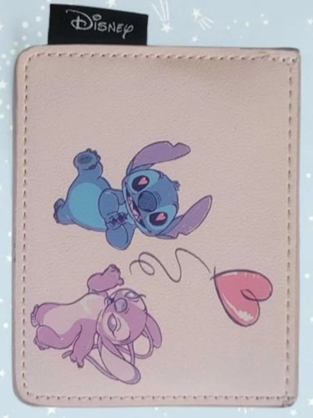 NWOT Rare Hard to Find Disney Loungefly Stitch and Angel Valentines Cardholder